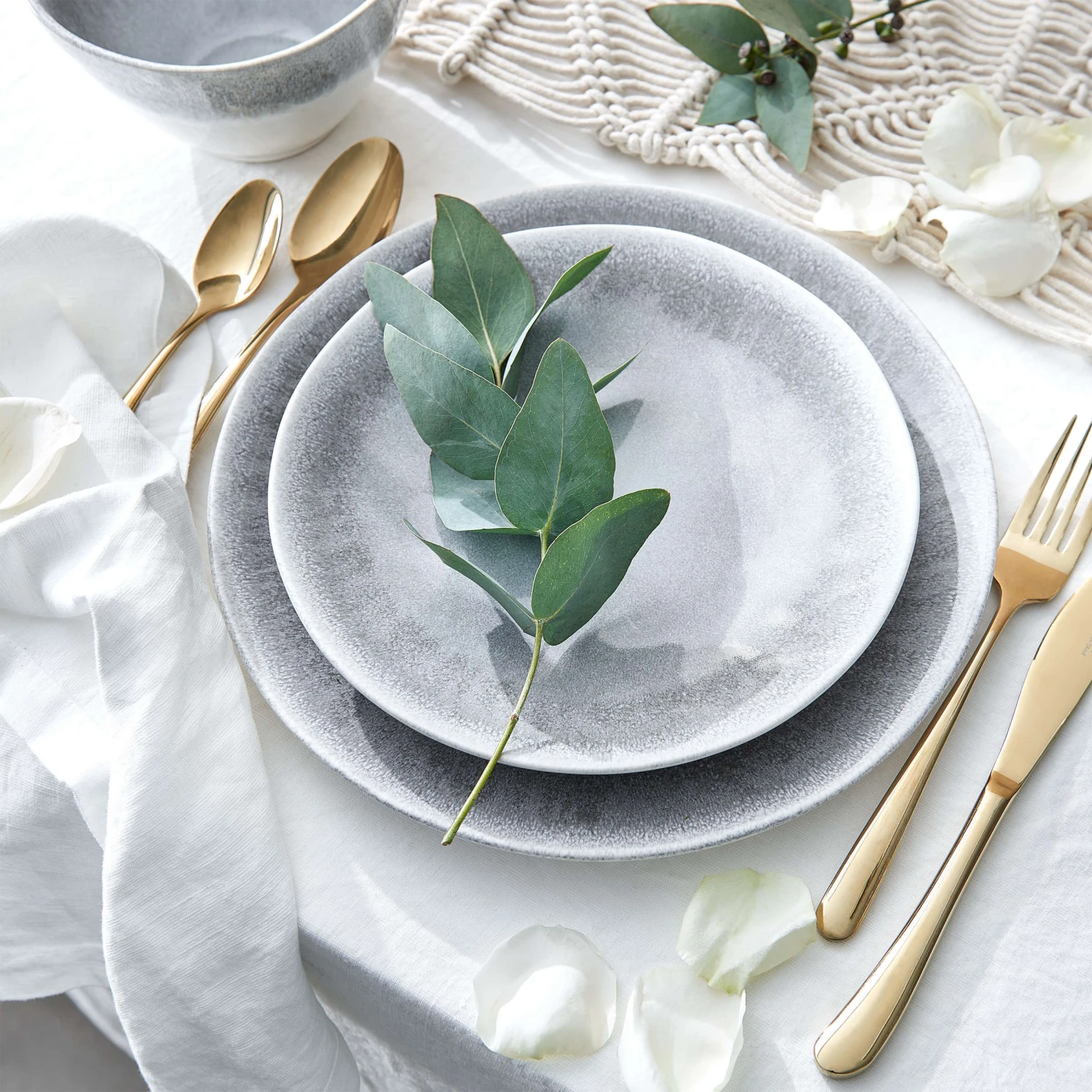 4x Frühstücksteller Ø23cm ATLANTIS In Grau 12 4x Frühstücksteller Ø23cm ATLANTIS In Grau – Bild 10