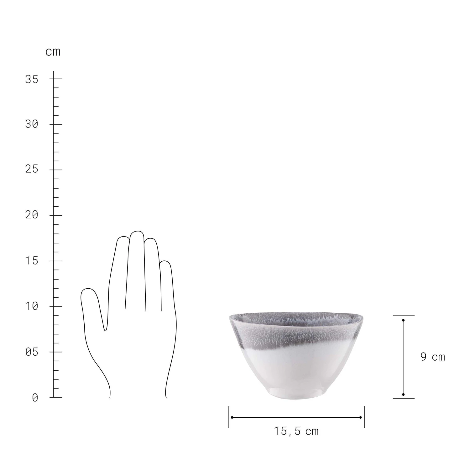 4x Schale 640ml ATLANTIS In Grau 6 4x Schale 640ml ATLANTIS In Grau – Bild 4