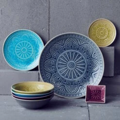 4x Teller Ø25cm SUMATRA In Türkis -Butlers butlers 4x teller o25cm sumatra in turkis 6