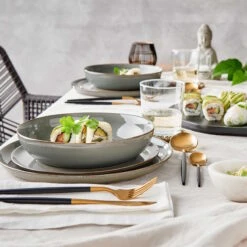 Besteck-Set 16-tlg. Matt STILETTO In Gold-Schwarz -Butlers butlers besteck set 16 tlg matt stiletto in gold schwarz 4