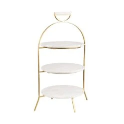 Etagere 3-stufig Höhe 65cm MARBLE In Weiß 9 Etagere 3-stufig Höhe 65cm MARBLE In Weiß -Butlers butlers etagere 3 stufig hohe 65cm marble in weiss 2