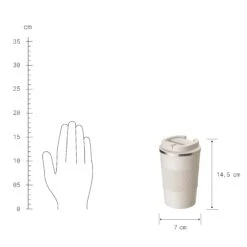 Kaffeebecher 380ml TO GO In Beige -Butlers butlers kaffeebecher 380ml to go in beige 2