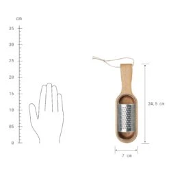 Parmesanreibe L 24,5 X B 7cm GOURMET In Braun-Silber -Butlers butlers parmesanreibe l 24 5 x b 7cm gourmet in braun silber 2