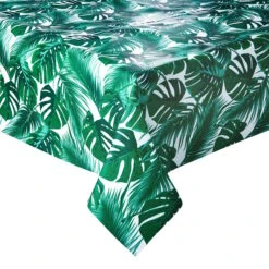 Tischdecke Monstera 110x110 Cm WATERPROOF In Dunkelgrün